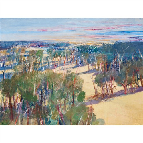 MICHAEL SHANNON (1927-1993) Autumn Landscape 1985 oil on canvas 91 x 122cm (105 x 135cm framed)
