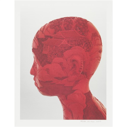 AH XIAN (Chinese/Australian, born 1960) Head I 2007 giclee print 35.5 x 27cm (55.5 x 44cm framed)