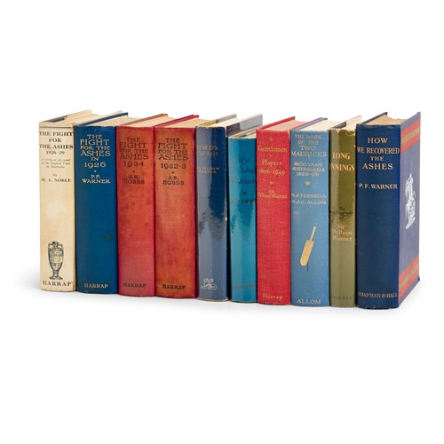 69 · BOOKS: A GROUP ON CRICKET HISTORY INCLUDING A COPY OF J.B. HOBBS, MY CRICKET MEMORIES SIGNED BY THE AUTHOR (10 vols)