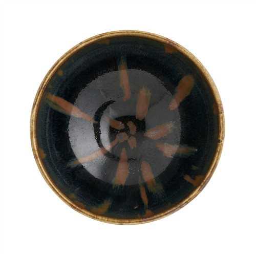 71 · A CHINESE CIZHOU DARK GLAZE WITH IRON SPLASHES TEA BOWL, SONG DYNASTY (960 - 1279)