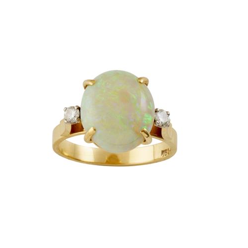 49 · OPAL AND DIAMOND RING