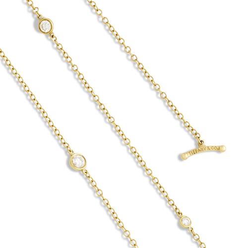42 · TIFFANY & CO., 18CT GOLD AND DIAMOND ELSA PERETTI DIAMONDS BY THE YARD NECKLACE