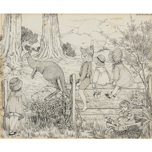 53 · IDA RENTOUL OUTHWAITE (1888-1960) (Hop and Go One) ink on card 24 x 29cm