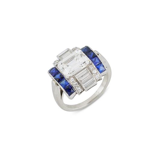 Sapphire And Diamond Ring