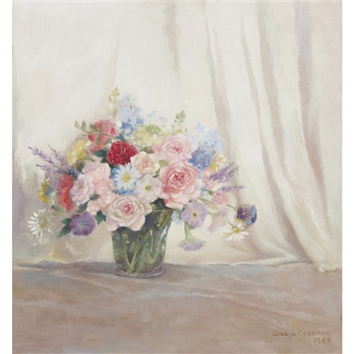 7 · GLADYS REYNELL (1881-1956) Mixed Bunch 1947 oil on board 63.5 x 60cm