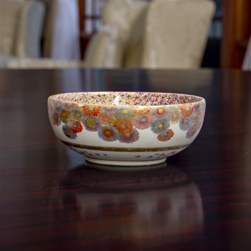 34 · A MEIJI PERIOD SATSUMA BOWL BY RYOZAN