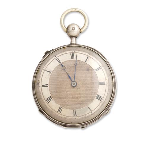 A Swiss Silver Quarter Repeating Musical Openface Pocketwatch Circa 1810