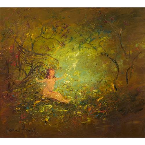DAVID BOYD (1924-2011) Angel of Spring oil on canvas 40 x 40.5cm