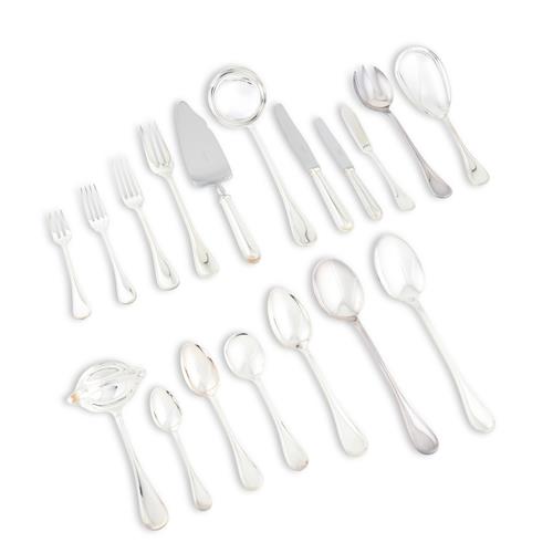 A Christofle 'Albi' Pattern Silver Plate Flatware Service Late 20th–Early 21st Century