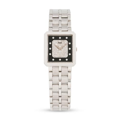 Piaget Protocole Ref 91542 D2 An 18ct White Gold Onyx And Diamond-Set Bracelet Watch Circa 2004