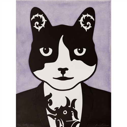 52 · RONA GREEN (born 1972) Cheeky Clive 2016 handcoloured linocut, ed. 2/30 44 x 33cm (sheet)