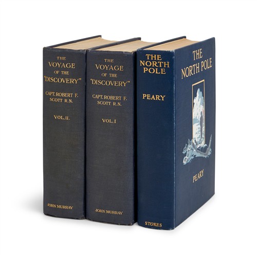 28 · SCOTT, R.F., THE VOYAGE OF THE 'DISCOVERY' (2 vols, John Murray, London, 1905), together with Robert PEARY, THE NORTH POLE (Frederic.