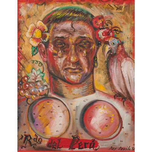 JUAN DAVILA (born 1946) Juanito Laguna 1992 oil on canvas 39.5 x 32cm
