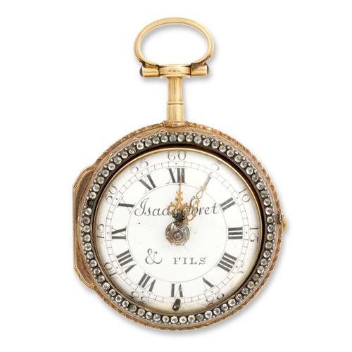Isaac Soret & Fils A Gold Enamelled And Jewelled Verge Watch Last Quarter 18th Century