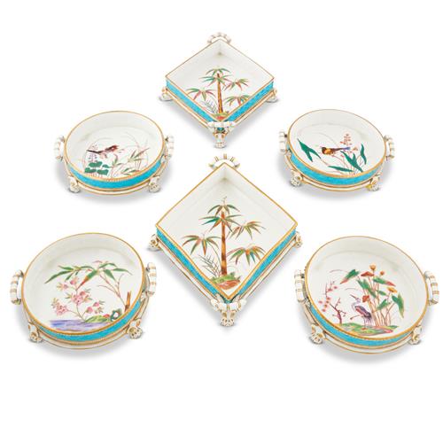 52 · A VICTORIAN PORCELAIN DESSERT SERVICE IN AESTHETIC MANNER Thomas Ford, Staffordshire, 1873