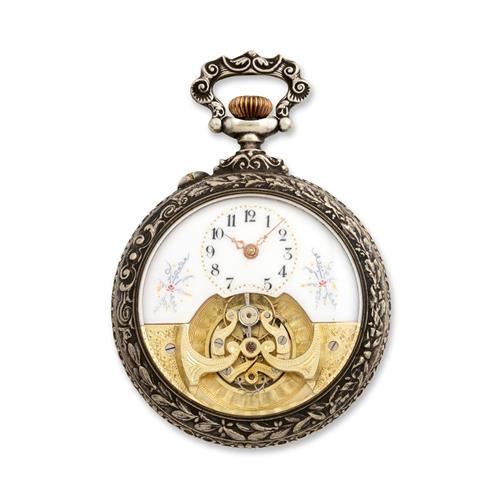 A Swiss Silver Openface One Minute Tourbillon Pocketwatch Circa 1900