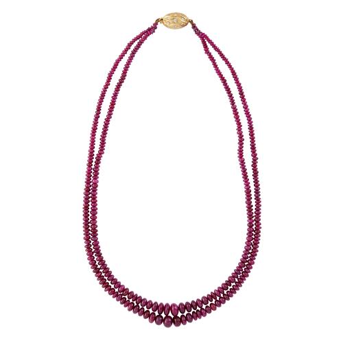 44 · RUBY BEAD NECKLACE