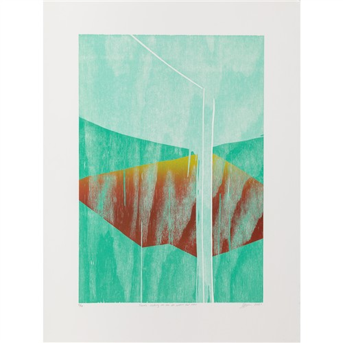 50 · RAINER DOECKE (born 1989) There's Nothing we can do about that Now 2021 reduction woodcut, ed. 2/40 58 x 40cm (image); 76 x 56cm (sh..