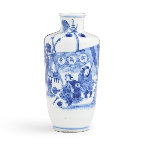 23 · A CHINESE BLUE AND WHITE VASE, KANGXI MARK, 19TH CENTURY