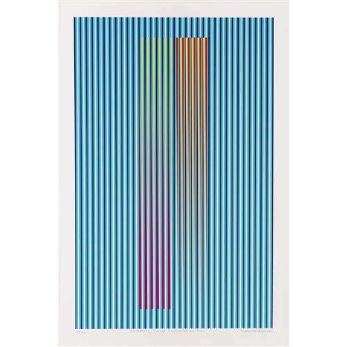 13 · CARLOS ALMENAR DÍAZ (born 1974) Chromatic Linear Rhythm Series 2021 archival pigment print, ed. 2/40 27 x 17cm (image); 30.5 x 20cm...