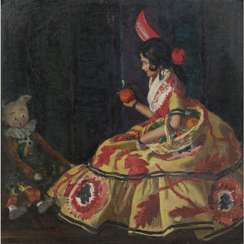 DORA L. WILSON (1883-1946) Carmenchita oil on canvas laid on board 59.5 x 59.5cm