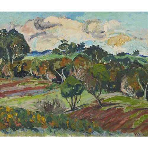 LINA BRYANS (1909-2001) Lower Plenty 1946 oil on canvas laid on board 50 x 60cm