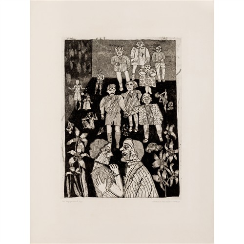 BARBARA HANRAHAN (1939-1991) The Engagement 1979-1987 etching, ed. 2/30 48.5 x 34cm (image); 76 x 57.5cm (sheet)