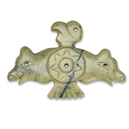 A Chinese Cealdon Linjiatan Style Jade Eagle