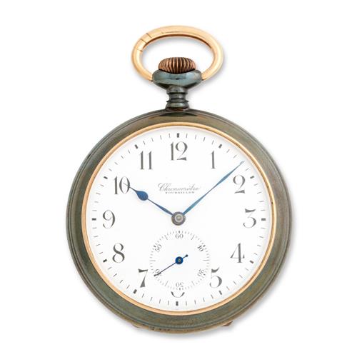 Chronometre A Gunmetal Openface One Minute Tourbillon Pocketwatch Circa 1910