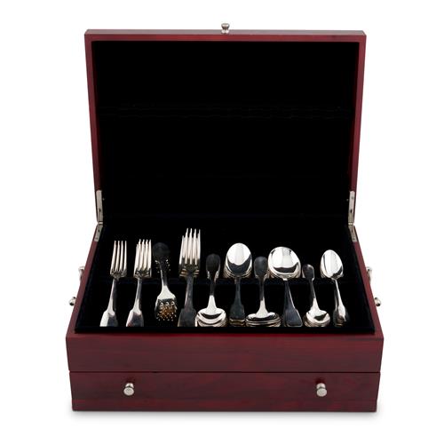 A Christofle 'Cluny' Pattern Silver Plate Flatware Service Late 20th–Early 21st Century