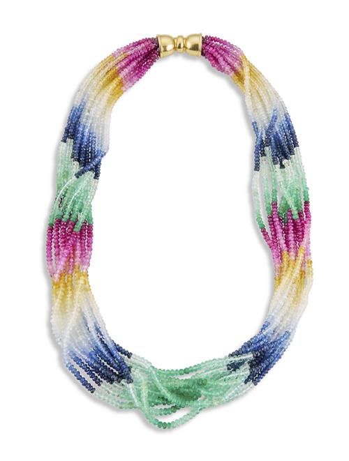 TONY WHITE FANCY COLOURED SAPPHIRE, RUBY AND EMERALD NECKLACE, CIRCA 2001 Property of a Private New South Wales Collector