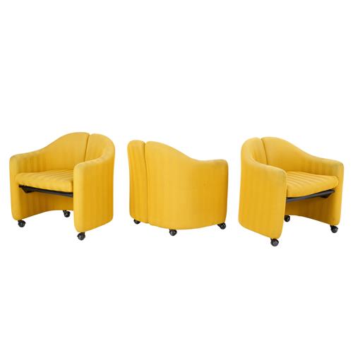 21 · EUGENIO GERLI THREE 'PS142' CHAIRS FOR TECNO