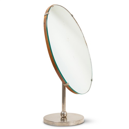 A PERIOD CHROMED METAL ADJUSTABLE COUNTER TOP MIRROR Circa 1940 Please see important information below regarding collection of lots...