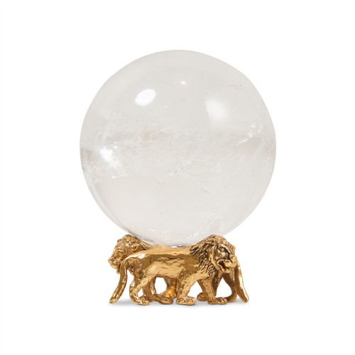 23 · A ROCK CRYSTAL ORB ON A GILT-METAL STAND Maison Goossens, Paris Please see important information below regarding collection of lots...