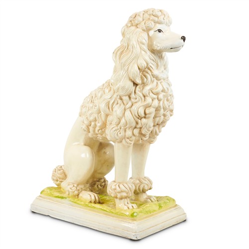 13 · AN AMERICAN PAINTED CHALKWARE FIGURE OF A POODLE Marwal Industries, Brooklyn, N.Y., circa 1970 Please see important information belo...