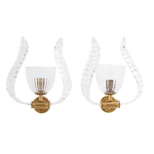 Pair Of Barovier & Toso Sconces