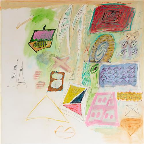 IDA KOHLMEYER (American, 1912-1997) Synthesis #B 1982 oil and mixed media on canvas 120 x 120cm