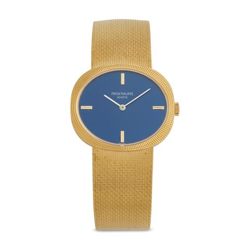 PATEK PHILIPPE ELLIPSE REF 3581 1 AN 18CT GOLD BRACELET WATCH CIRCA 1972