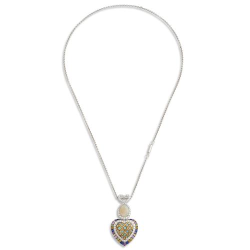 60 · ANTON, 18CT TWO-TONE GOLD, DIAMOND AND GEM-SET PENDANT