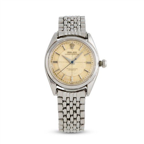 ROLEX OYSTER PERPETUAL REF 6564 A STAINLESS STEEL WRIST WATCH CIRCA 1955