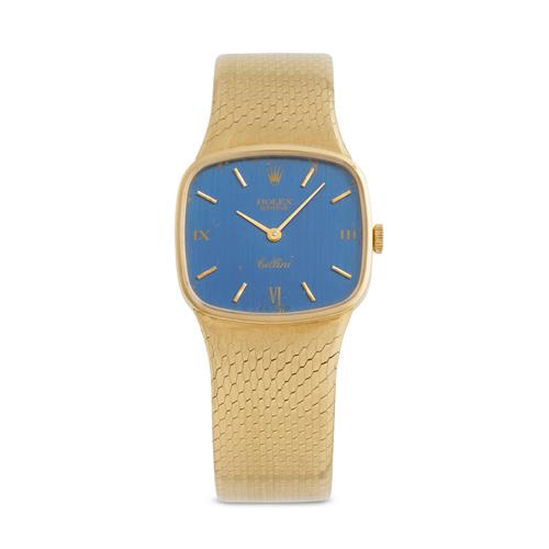 ROLEX GENEVE CELLINI REF 4061 AN 18CT GOLD BRACELET WATCH WITH SIGMA DIAL CIRCA 1975