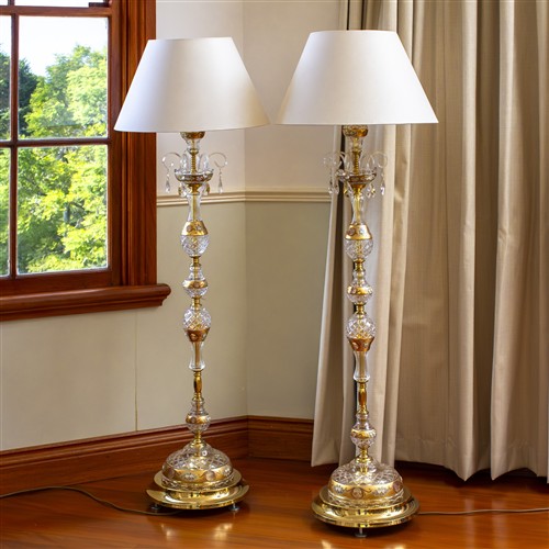 8 · A PAIR OF BOHEMIAN STYLE FLOOR LAMPS