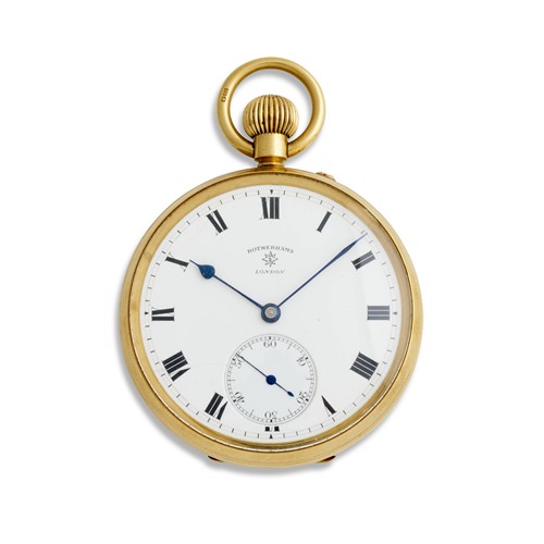 8 · ROTHERAMS LONDON AN 18CT GOLD OPENFACE POCKETWATCH CIRCA 1890