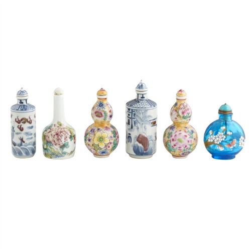 A GROUP OF 6 CHINESE SNUFF BOTTLES