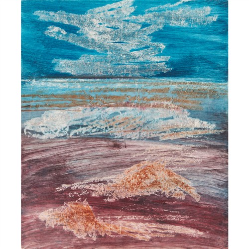 67 · SIDNEY NOLAN (1917-1992) (Landscape) c.1958 mixed media on paper 30.5 x 25.5cm