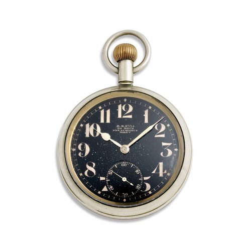 12 · OMEGA A SECOND WORLD WAR NICKEL-CASED OPENFACE MILTARY TANK POCKETWATCH ISSUE NO BB 2354 CIRCA 1940