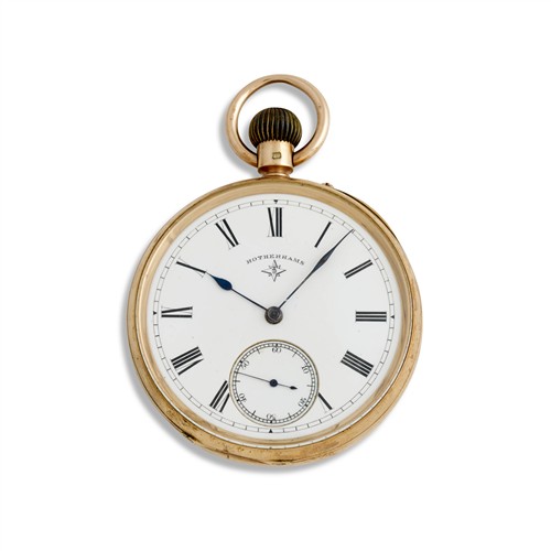 7 · ROTHERAMS LONDON A 9CT GOLD OPENFACE POCKETWATCH CIRCA 1890