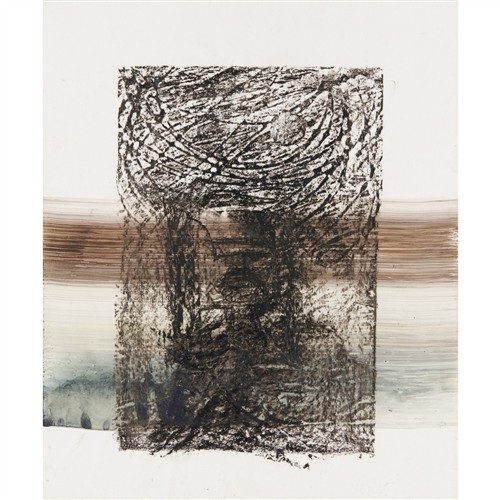 SIDNEY NOLAN (1917-1992) (Kelly and Moon) c.1958 crayon rubbing and mixed media on paper 30.5 x 25.5cm