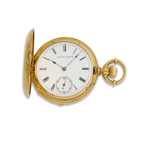9 · AMERICAN WATCH CO. WALTHAM AN 18CT GOLD HUNTINGCASED POCKETWATCH CIRCA 1887