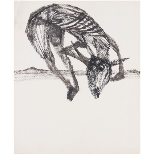 SIDNEY NOLAN (1917-1992) (Drought Carcass) c.1955 ink on paper 30.5 x 25.5cm